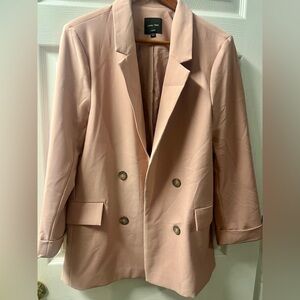 Love Tree Blush Double-Breasted Blazer
